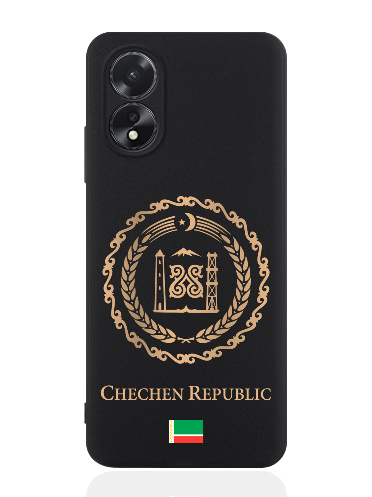 

чехол SignumCase для Oppo A38 4G Золотой Герб Чечни, Золотистый;черный, Oppo A38 4G