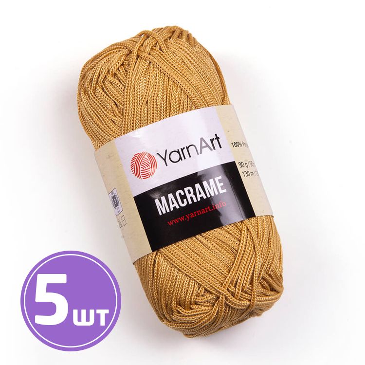 

Пряжа YarnArt Macrame 155 солома 5 шт по 90 г, Бежевый