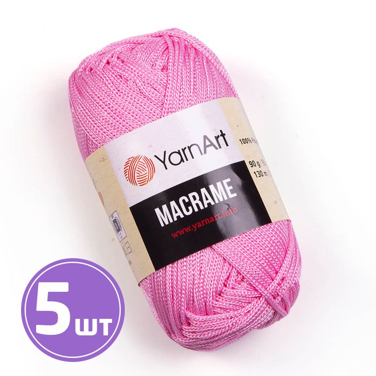 

Пряжа YarnArt Macrame 147 астра 5 шт по 90 г, Розовый