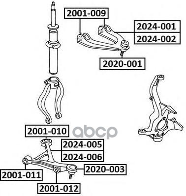 фото Опора шаровая asva 2020001