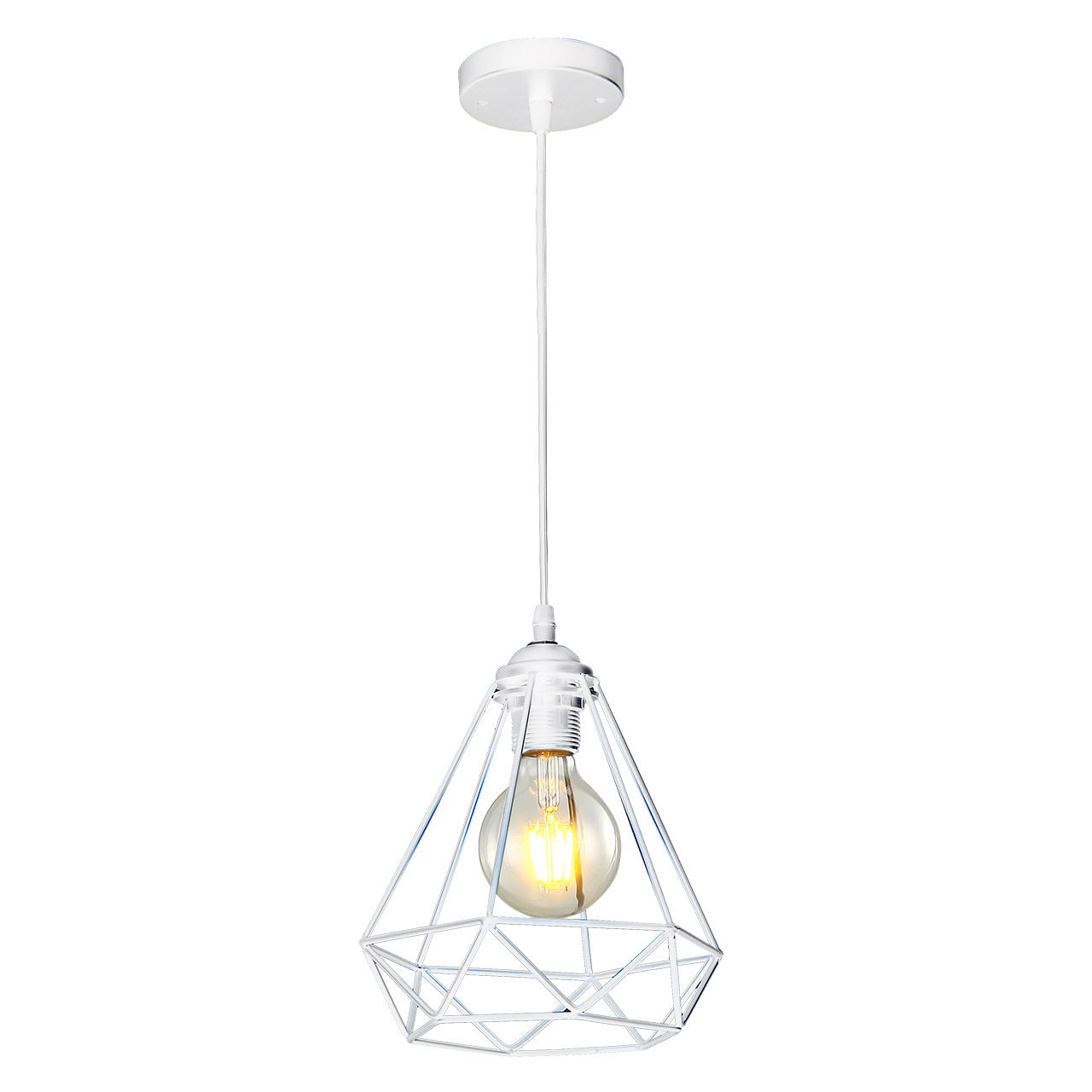 фото Люстра лофт подвесная 1*60вт e27 imex md.1706-1-p wh