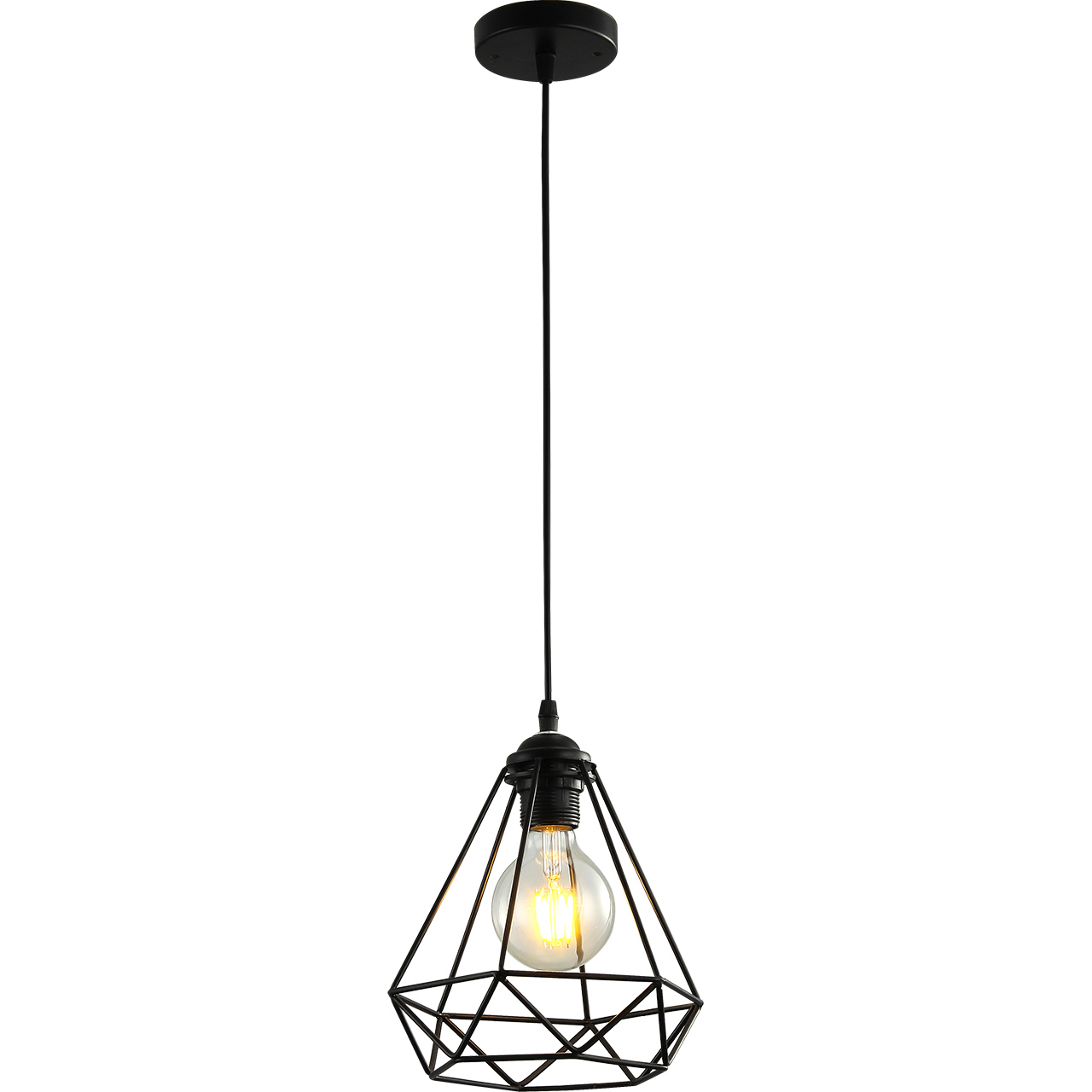 фото Люстра лофт подвесная 1*60вт e27 imex md.1706-1-p bk