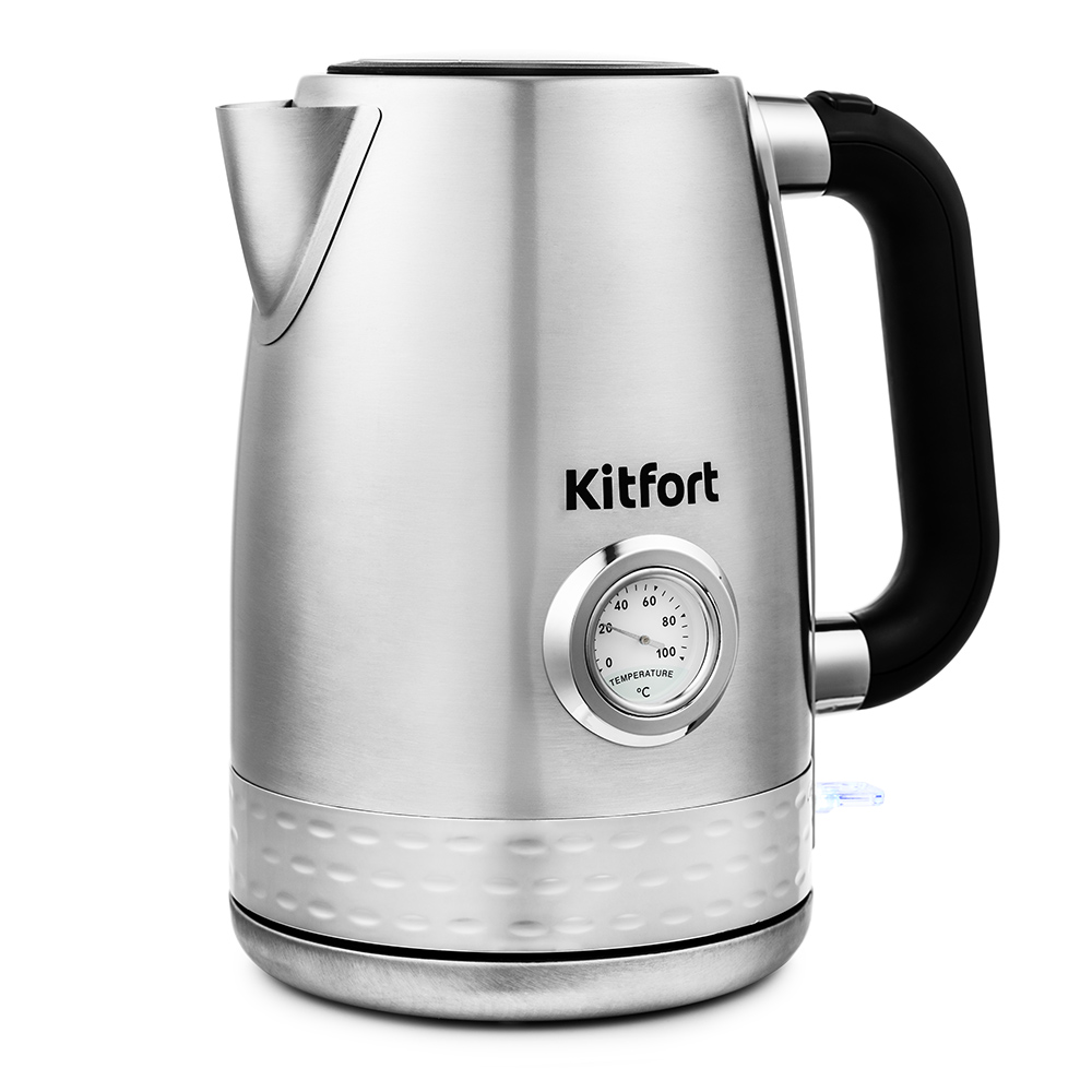 Чайник электрический Kitfort KT-684 1.7 л серебристый электромясорубка kitfort kt 2105 1800 вт серебристый