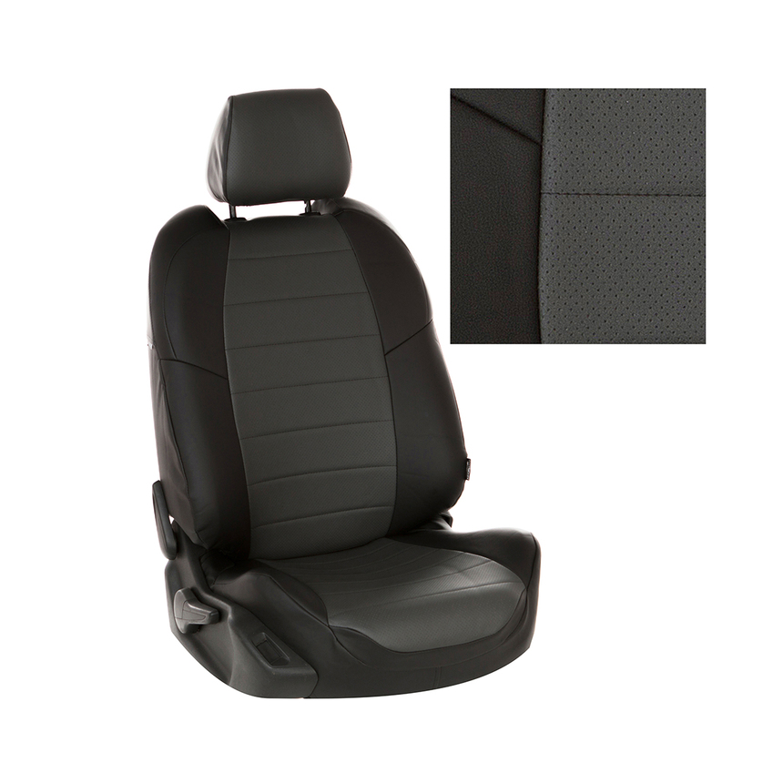 фото Чехлы на сиденья nissan sentra vii (b17) с 14-17г. g bk/d.gy / автопилот