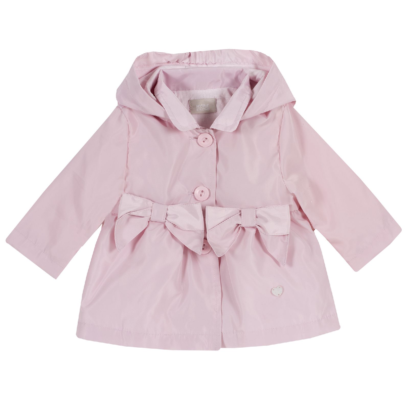 

Куртка для девочек Chicco с бантами, цвет розовый, размер 92, 9087468