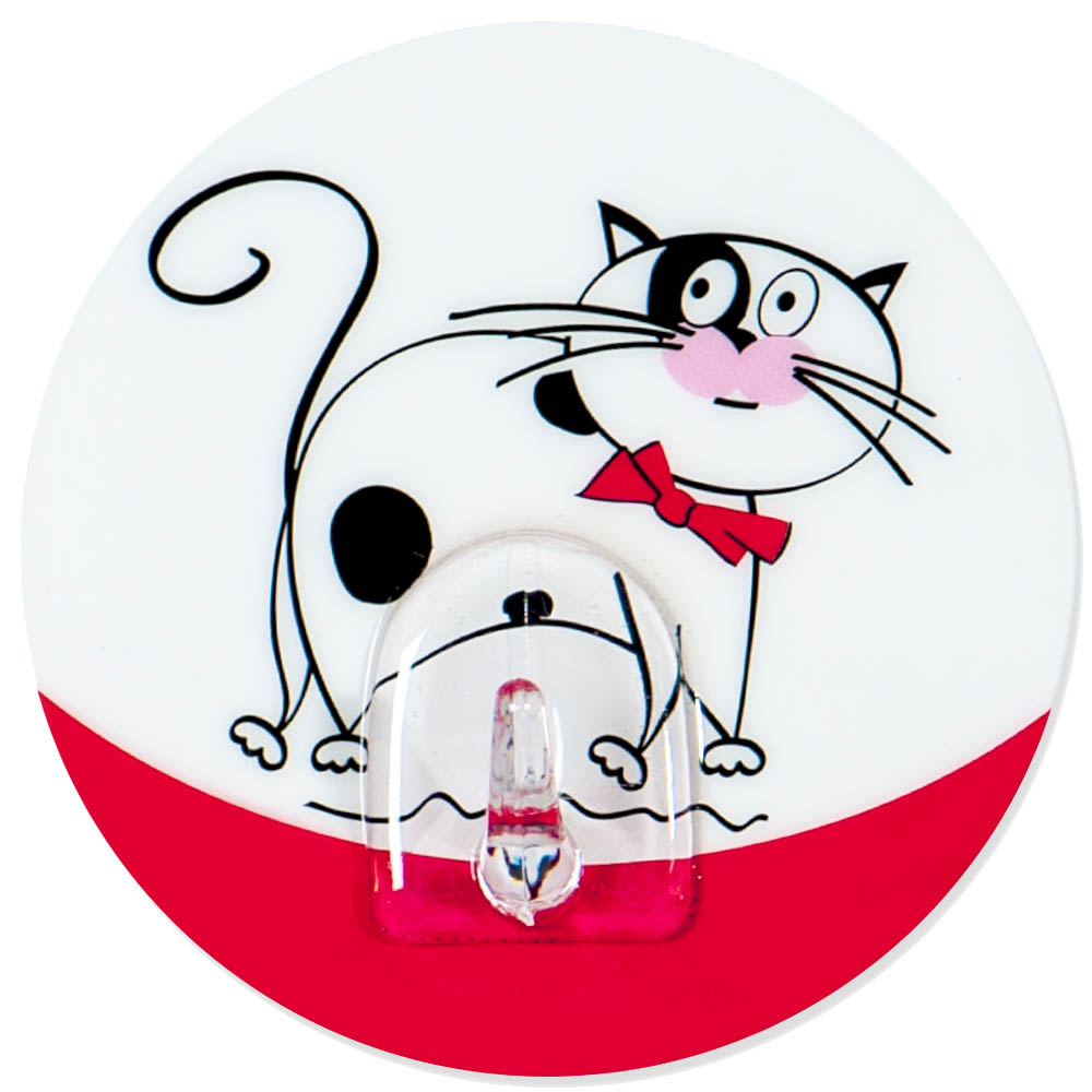 

Адгезивый крючок Tatkraft 18242 FUNNY CATS TREUFELDT, Белый;красный