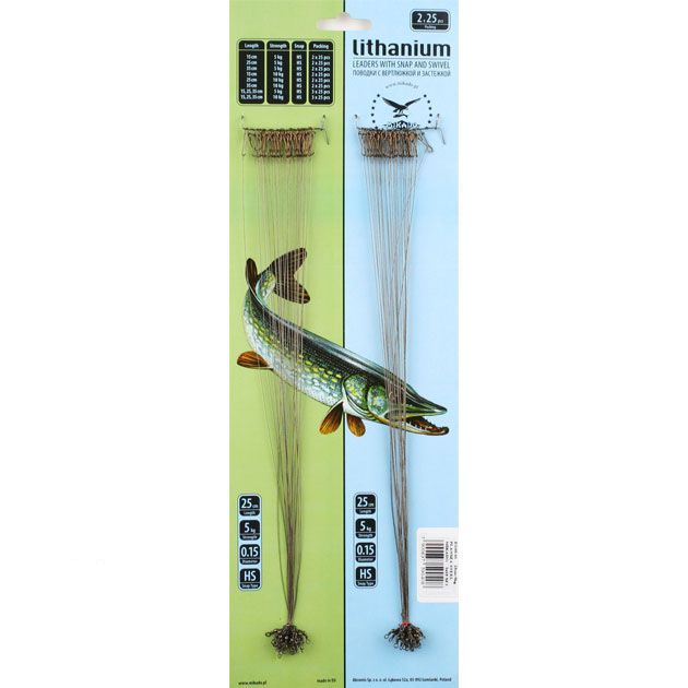 

Рыболовный поводок Mikado 25 см, 5 кг, сталь, 1 шт., Черный