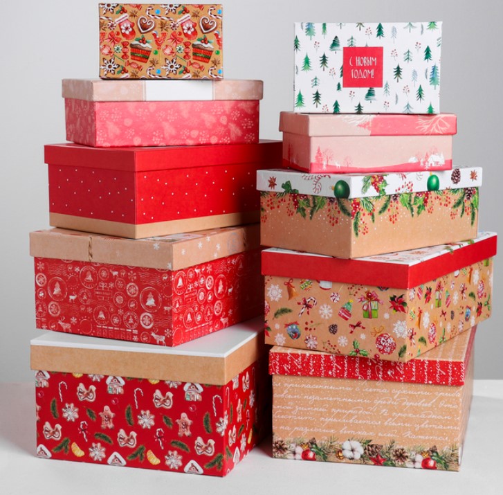Набор подарочных коробок 10в1 Уютный, 12 х 7 х 4 - 32,5 х 20 х 12,5 см Sima-Land