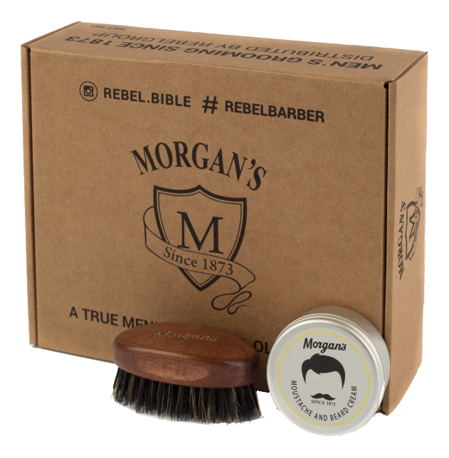 Набор для бороды и усов Morgan's Pomade (крем 75мл + щетка) подарочный набор morgan s премиальное масло премиальный крем для бороды и усов