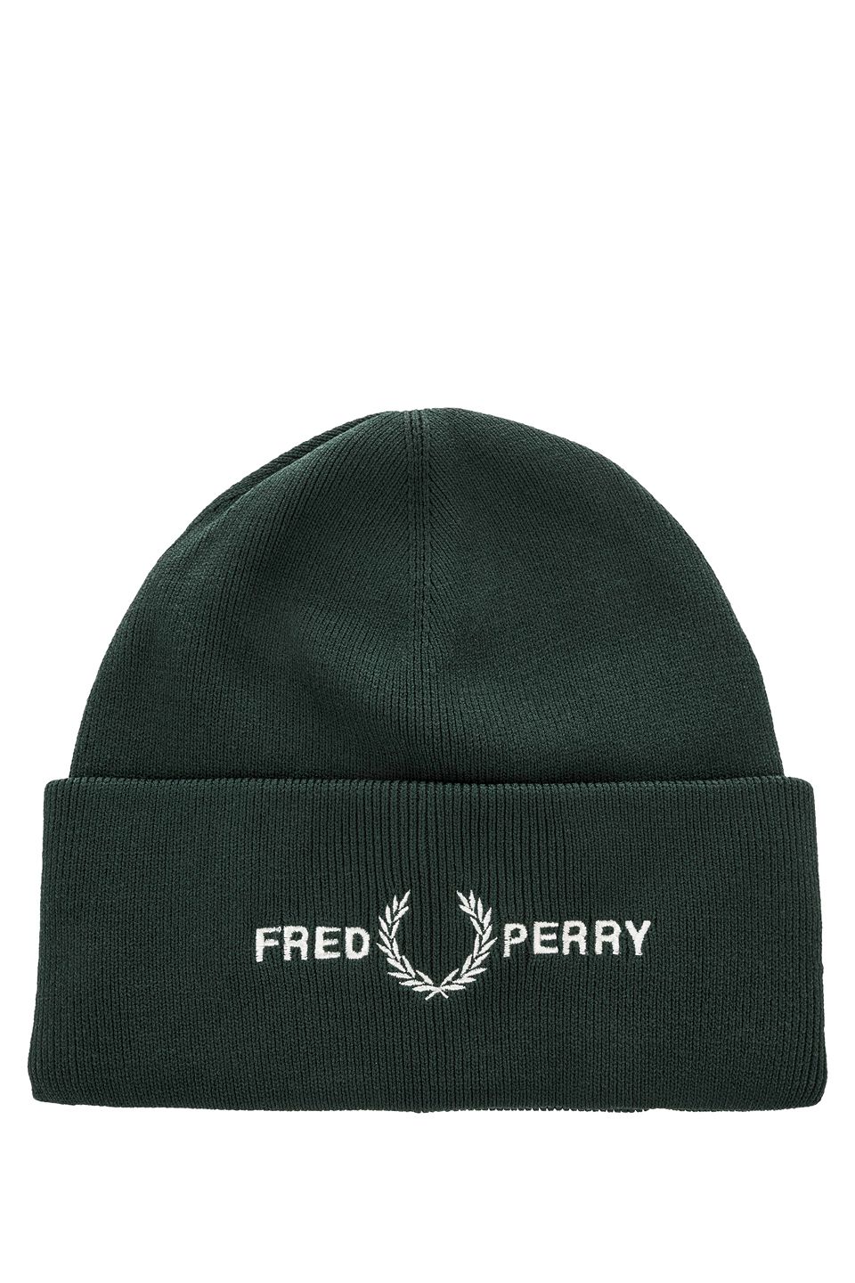 Шапка бини мужская Fred Perry C7141 зеленая, one size