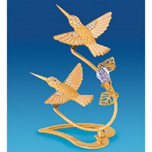 фото Фигурка декоративная crystal temptations, пара колибри со стразами, 12 см