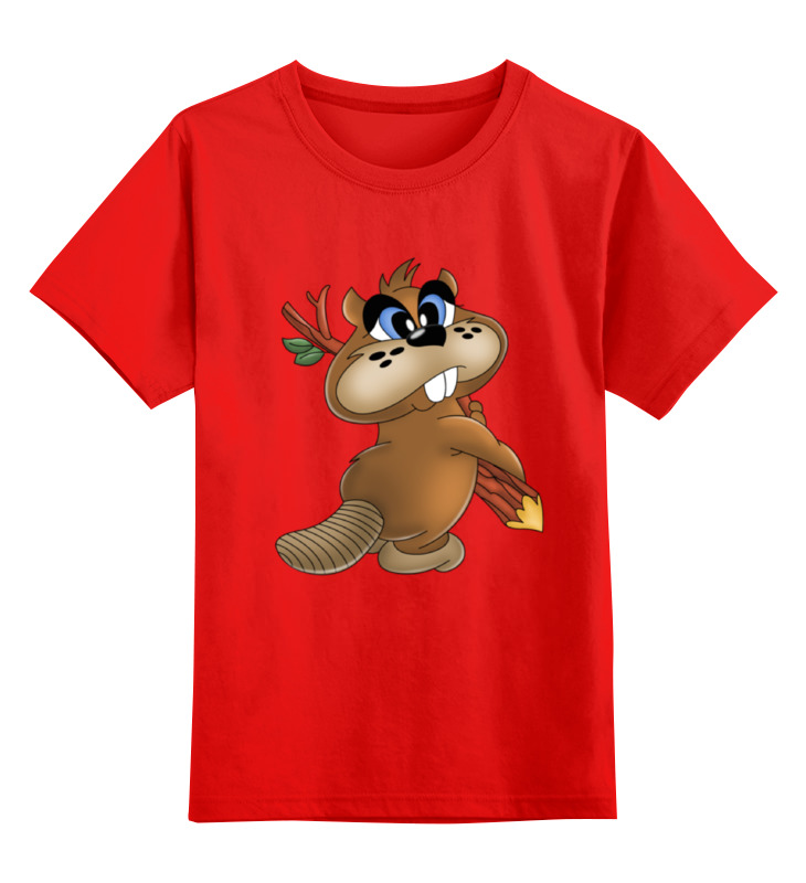 

Детская футболка Printio Бобренок цв.красный р.116, 0000001213269