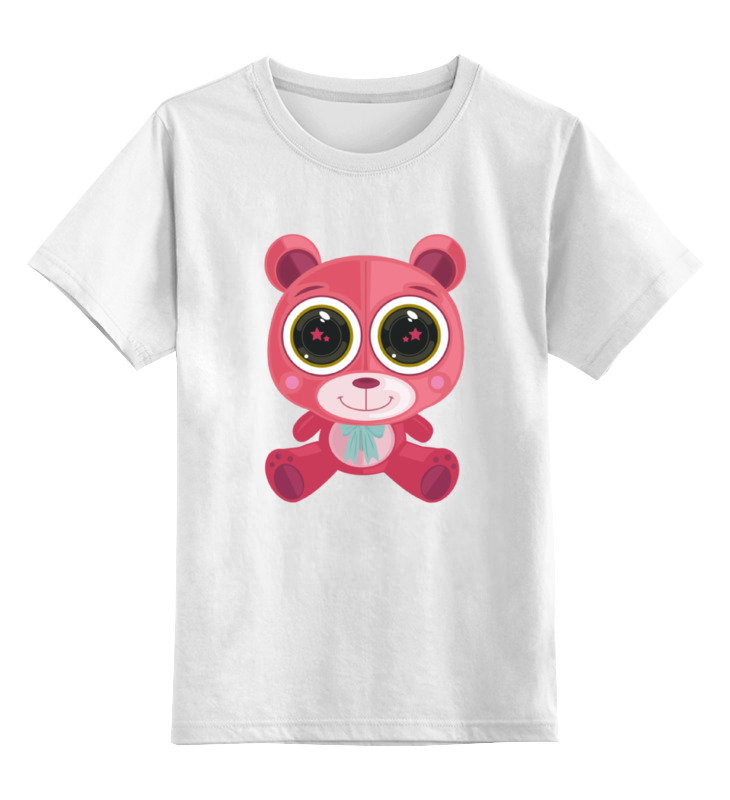 

Детская футболка Printio Розовый мишка bear цв.белый р.116, 0000000975277