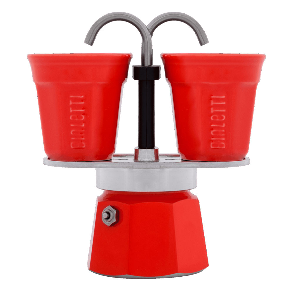 

Гейзерная кофеварка Bialetti Мини Экспресс Красная на 2 порции + 2 чашки