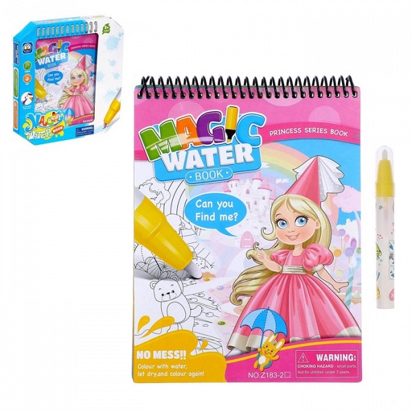 фото Книжка для рисования водой "для принцессы" с водным маркером sima-land