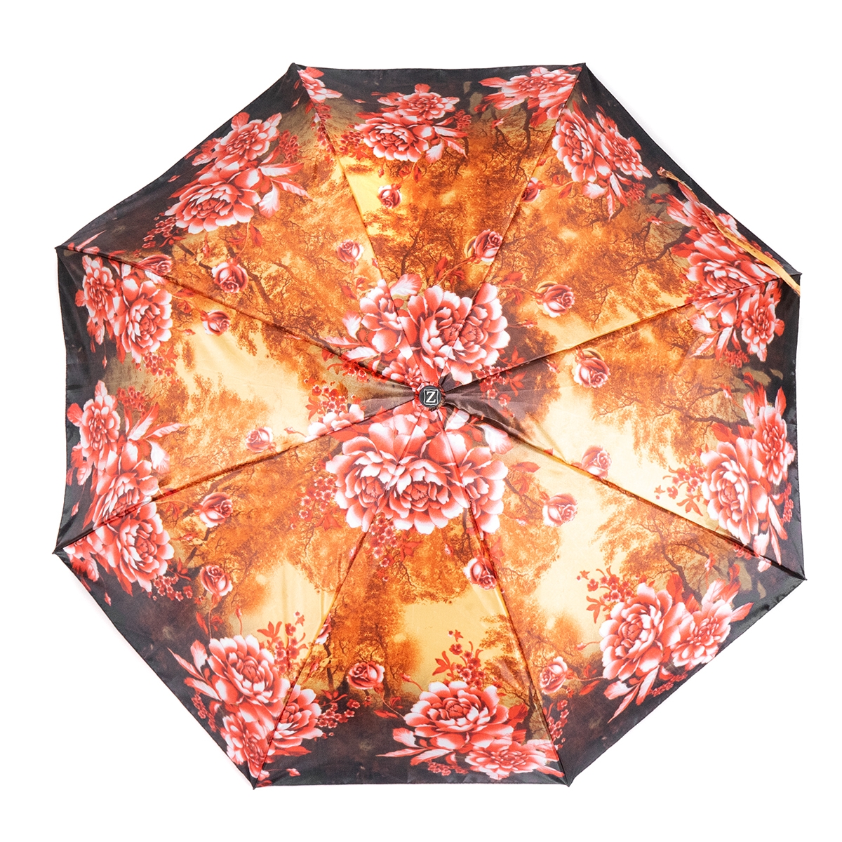 Зонт складной женский автоматический Zemsa 112140 ZM оранжевый