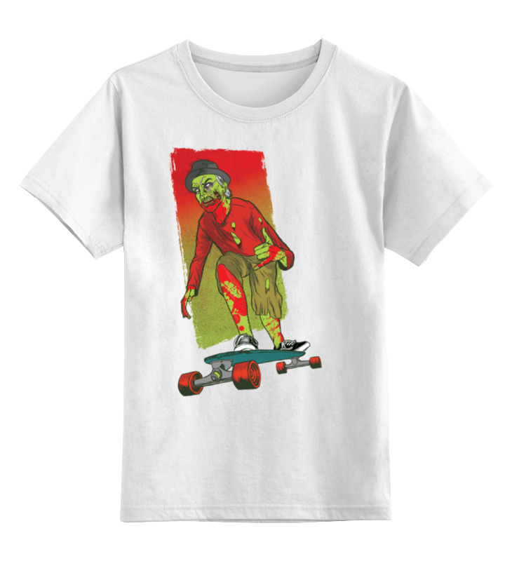 

Детская футболка Printio Zombie цв.белый р.128, 0000001372966