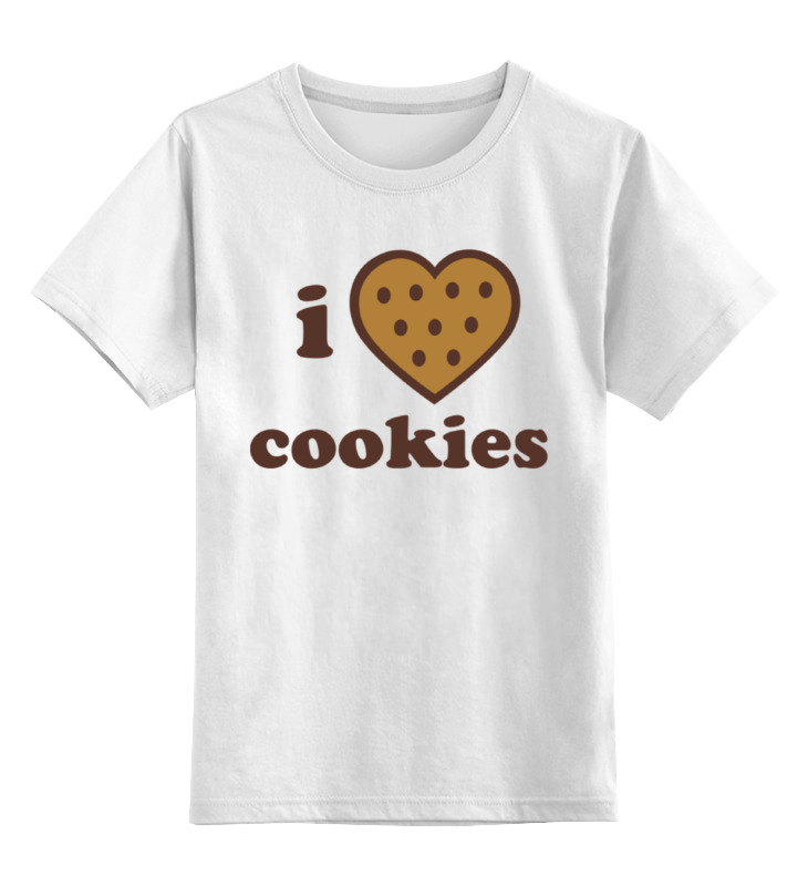 

Детская футболка Printio I love cookies цв.белый р.128, 0000001260677