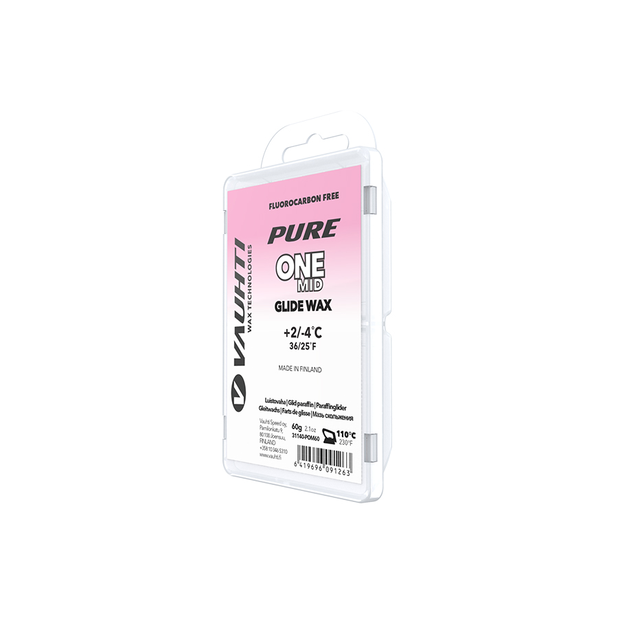 

Мазь скольжения VAUHTI PURE ONE MID +2C/-4C 60 грамм, Белый;розовый