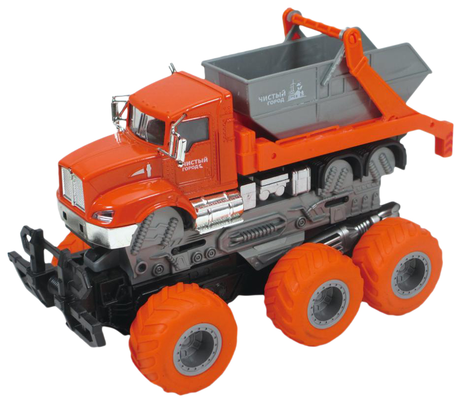 

Мусоровоз с краш эффектом Funky Toys, Оранжевый;серый