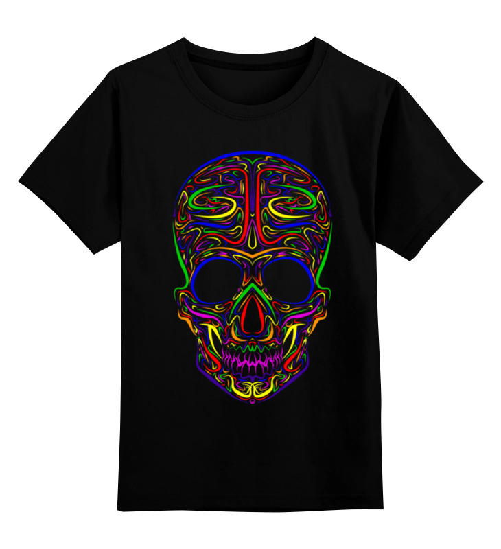 

Детская футболка Printio Skull art цв.черный р.128, 0000000996757