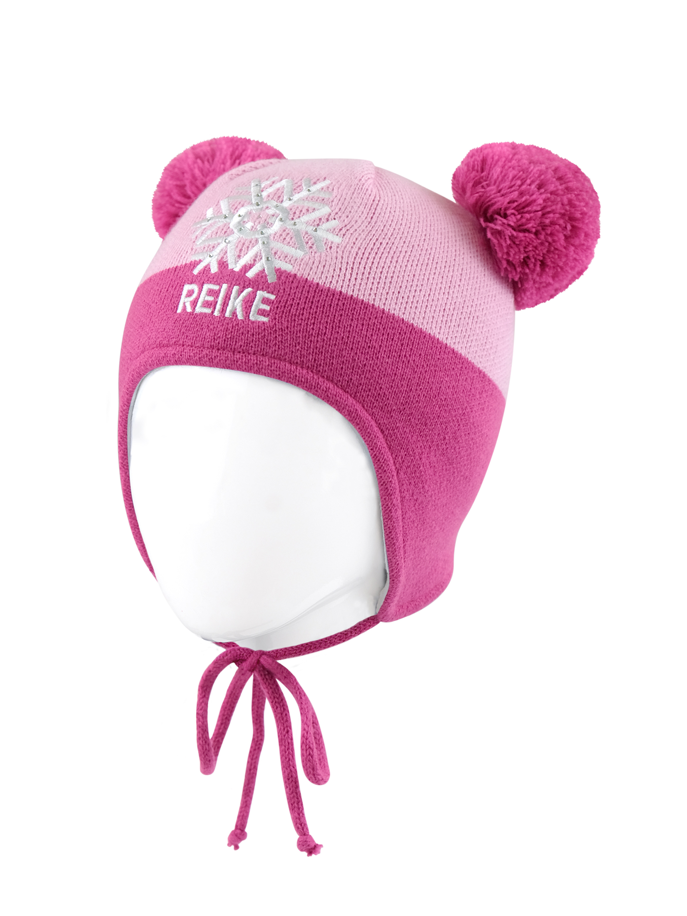 фото Шапка для девочки reike ornament snowflakes pink, rkn2021-4 snw pink, р.48