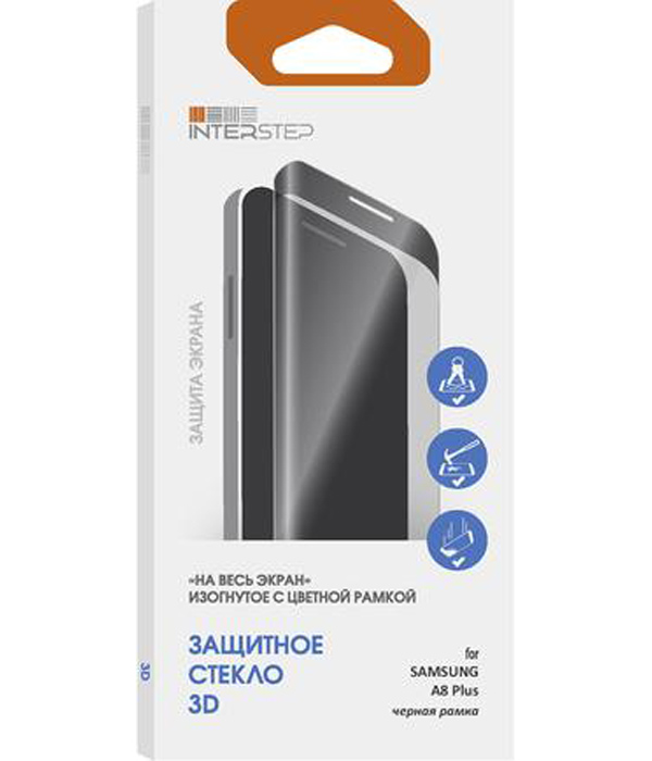 

Защитное стекло InterStep 3D для Samsung Galaxy A8+ (2018) Black, 3D для Samsung Galaxy A8+ (2018) Black