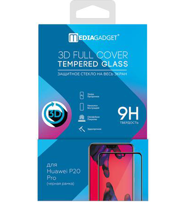 

Защитное стекло MediaGadget 3D для Huawei P20 Pro Black, 3D для Huawei P20 Pro Black