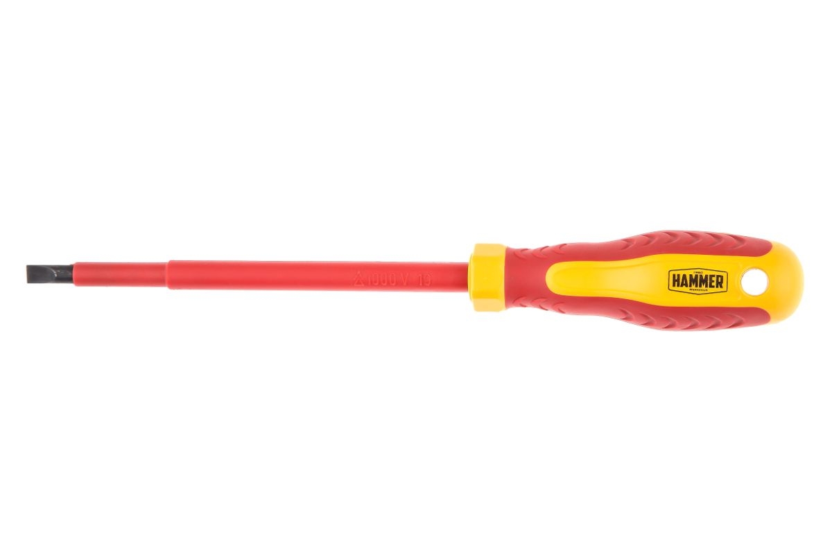 

Отвертка Hammer 602-007, 602-007 диэлектрик (SL6.5х150мм)