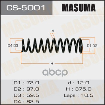 

Пружина подвески Masuma CS5001