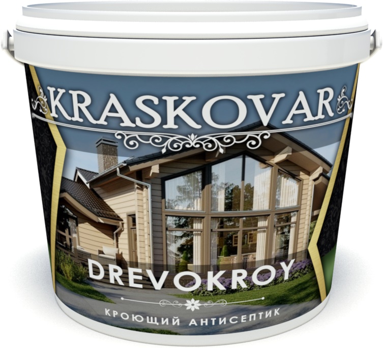 Антисептик кроющий Kraskovar Drevokroy Белый 2 л