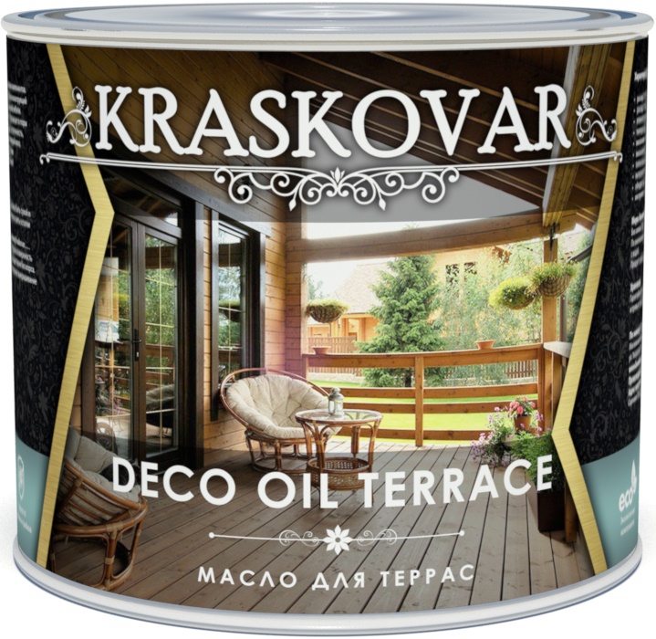 Масло для террас Kraskovar Deco Oil Terrace Лиственница  2,2л твердый воск gnature 290 для бани сауны террас 200 мл
