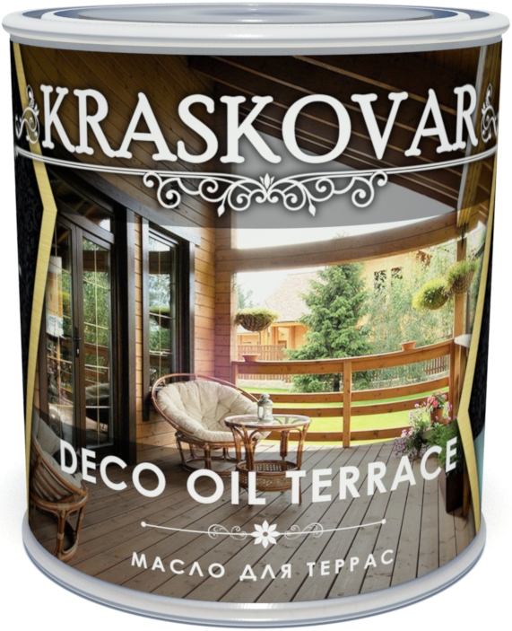 фото Масло для террас kraskovar deco oil terrace бесцветный 0,75л