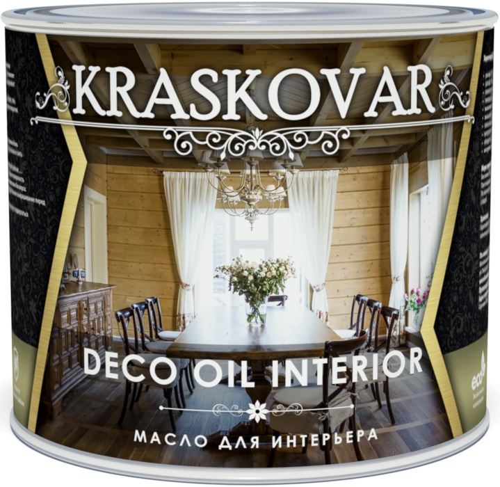 Масло для интерьера Kraskovar Deco Oil Interior Эбен 2,2 л