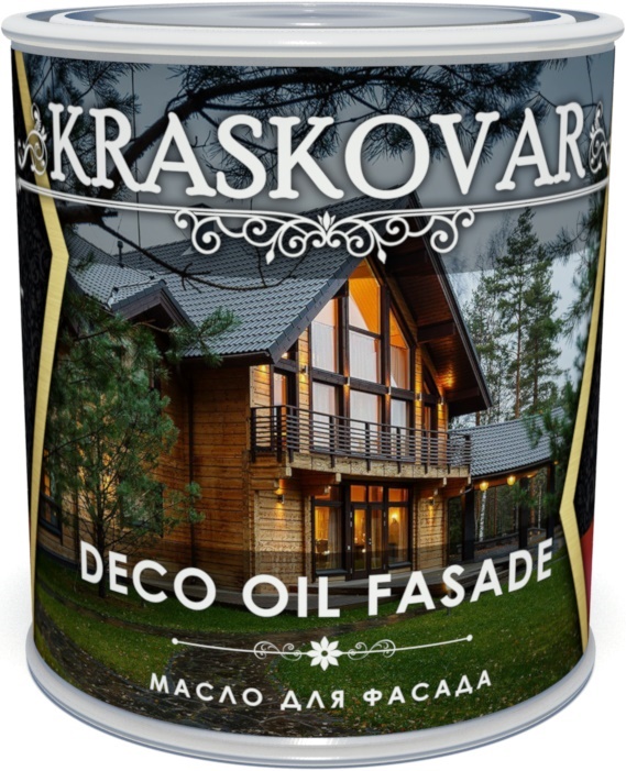Масло для фасада Kraskovar Deco Oil Fasade Бесцветный 2,2л