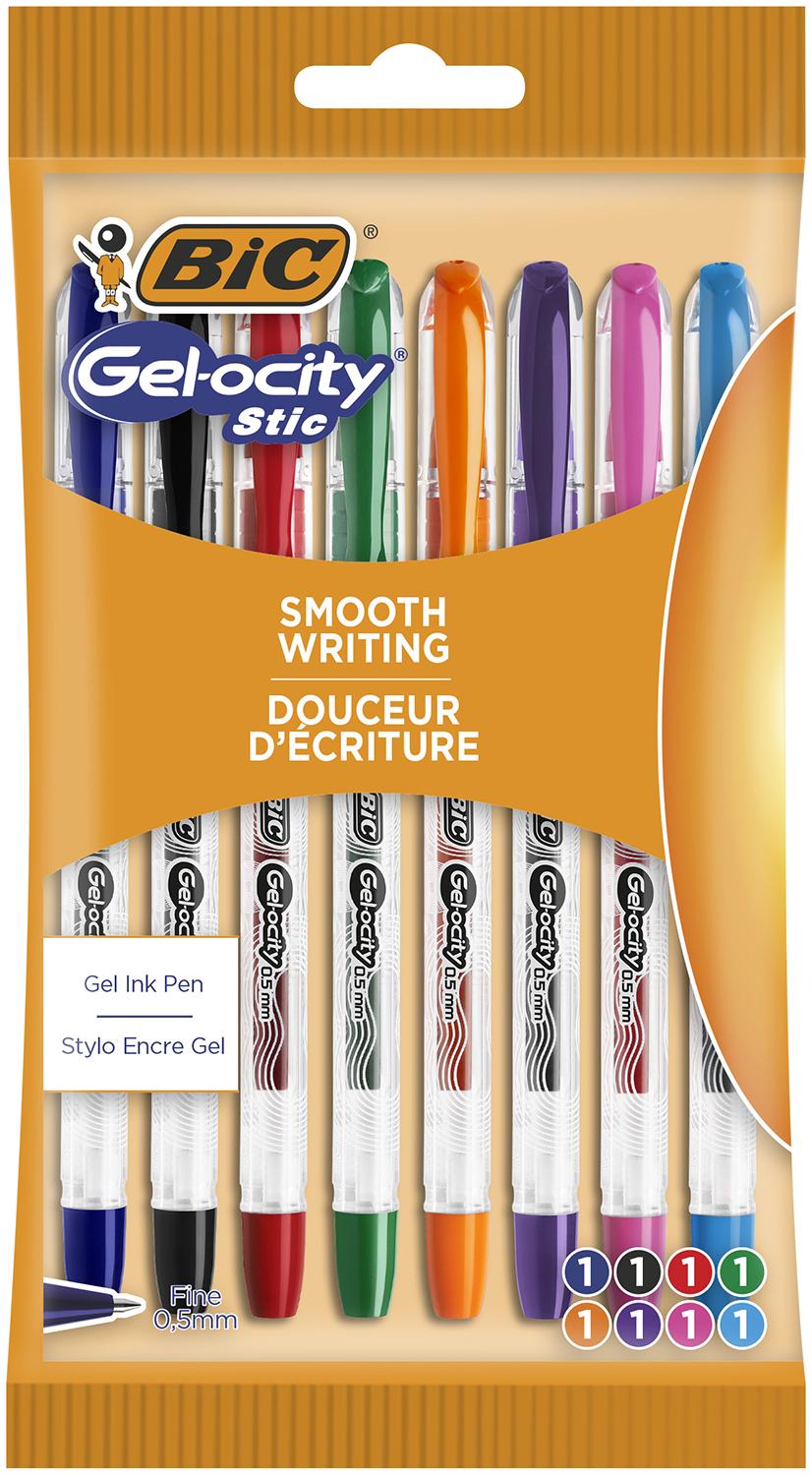 

Ручка гелевая BIC Gel-Ocity Stic Пауч х8 ассорти