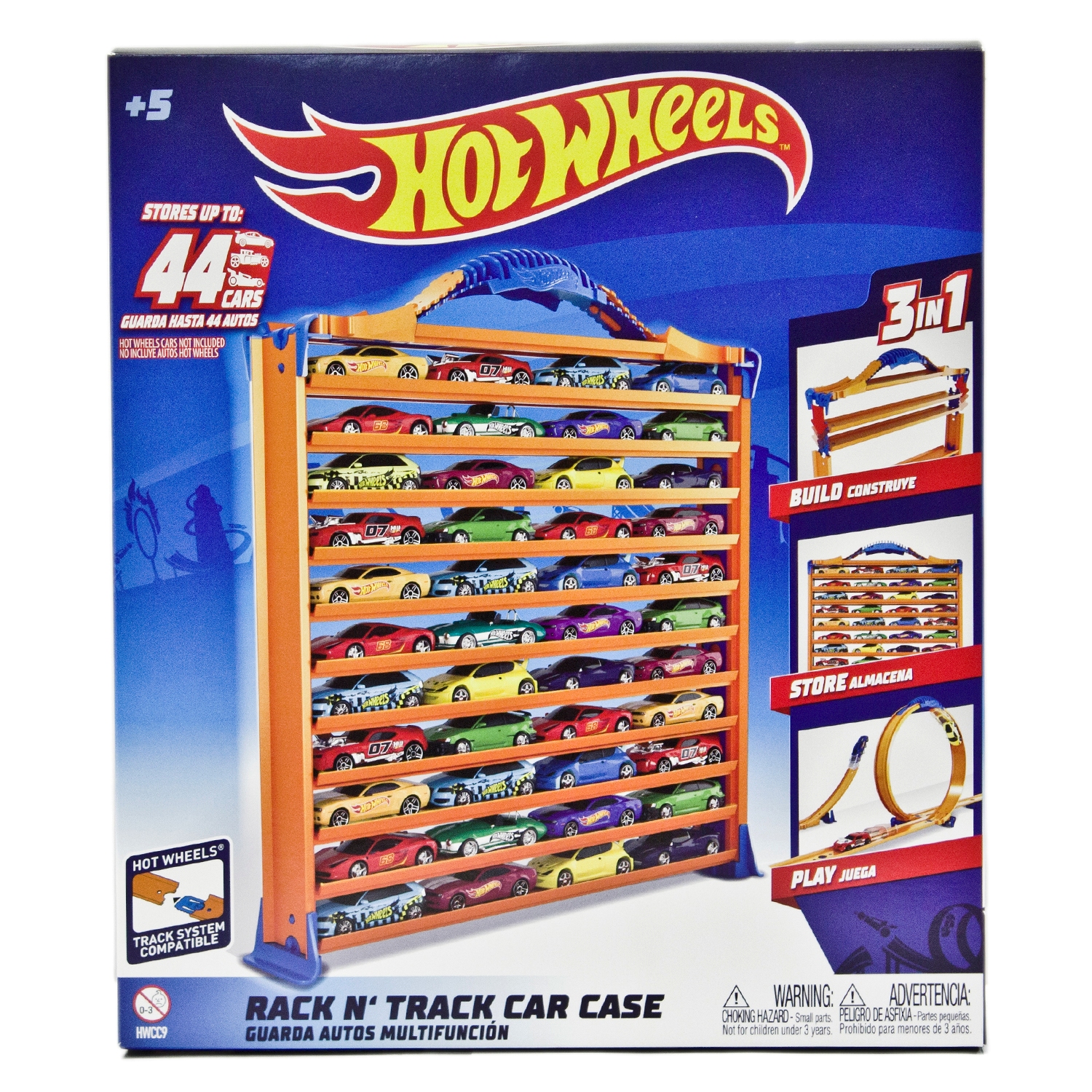 Купить Портативный кейс-автотрек Hot Wheels для хранения игрушечных машинок HWCC9,