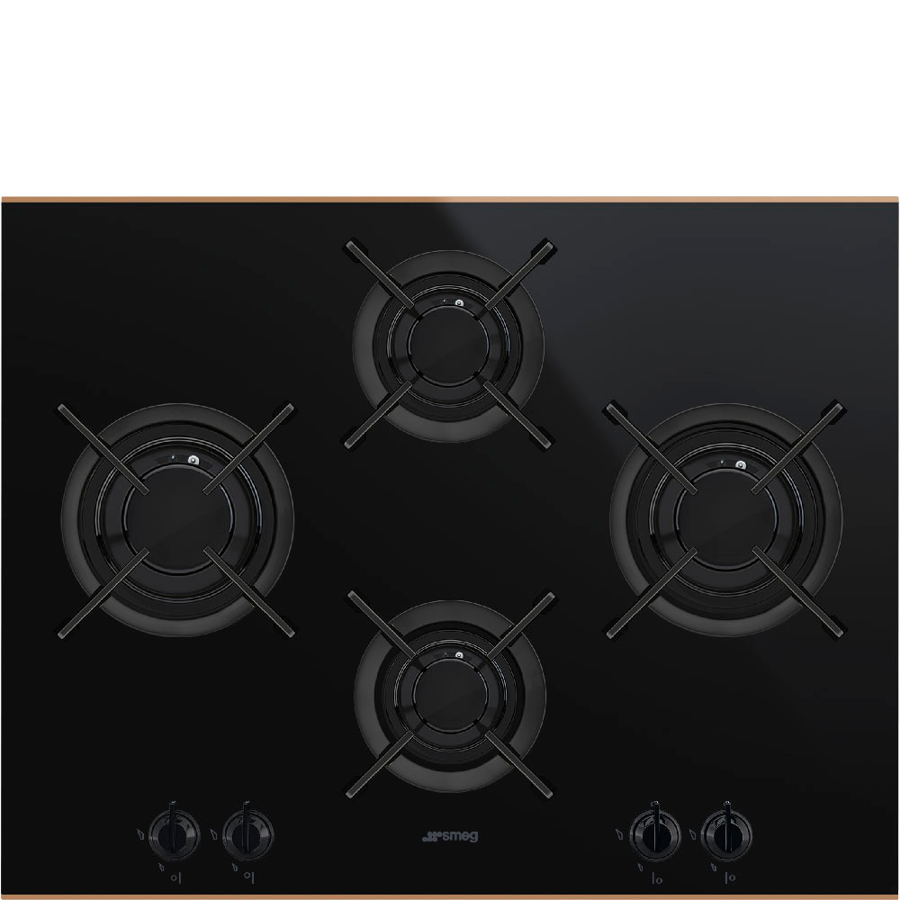 фото Встраиваемая варочная панель газовая smeg pv664lcnr black