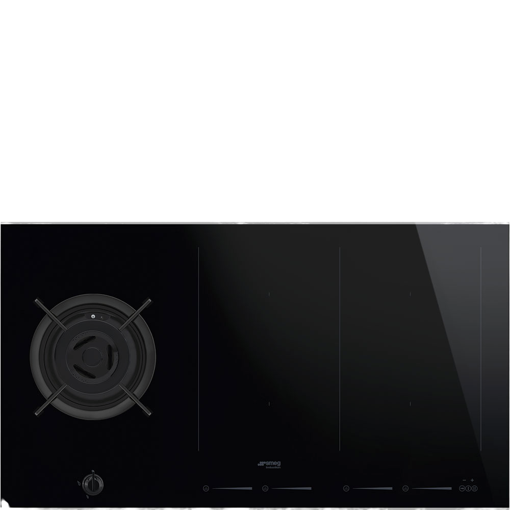 

Встраиваемая комбинированная панель Smeg PM6912WLDX Black, PM6912WLDX