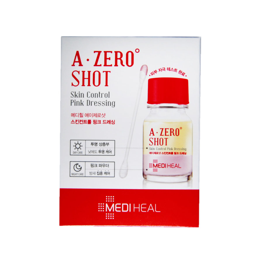 Сыворотка от прыщей MEDIHEAL A-ZERO SHOT Skin Control Pink Dressing, 13 г + ватные палочки xycos сыворотка для лица органическая антивозрастная с коллагеном pink collagen