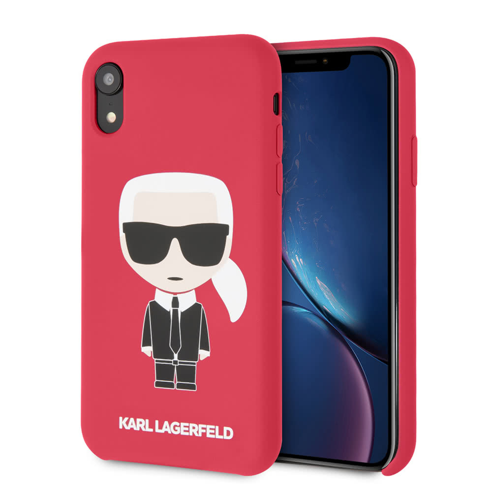 фото Чехол karl lagerfeld liquid iconic (klhci61slfkre) для iphone xr (red)