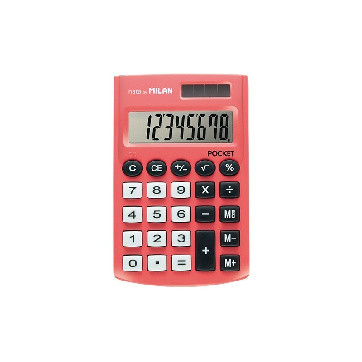 фото Калькулятор карманный "milan", 8 разрядов, в чехле, розовый, арт. 150908rbl