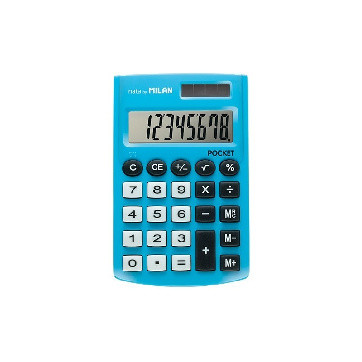 фото Калькулятор карманный "milan", 8 разрядов, в чехле, голубой, арт. 150908bbl