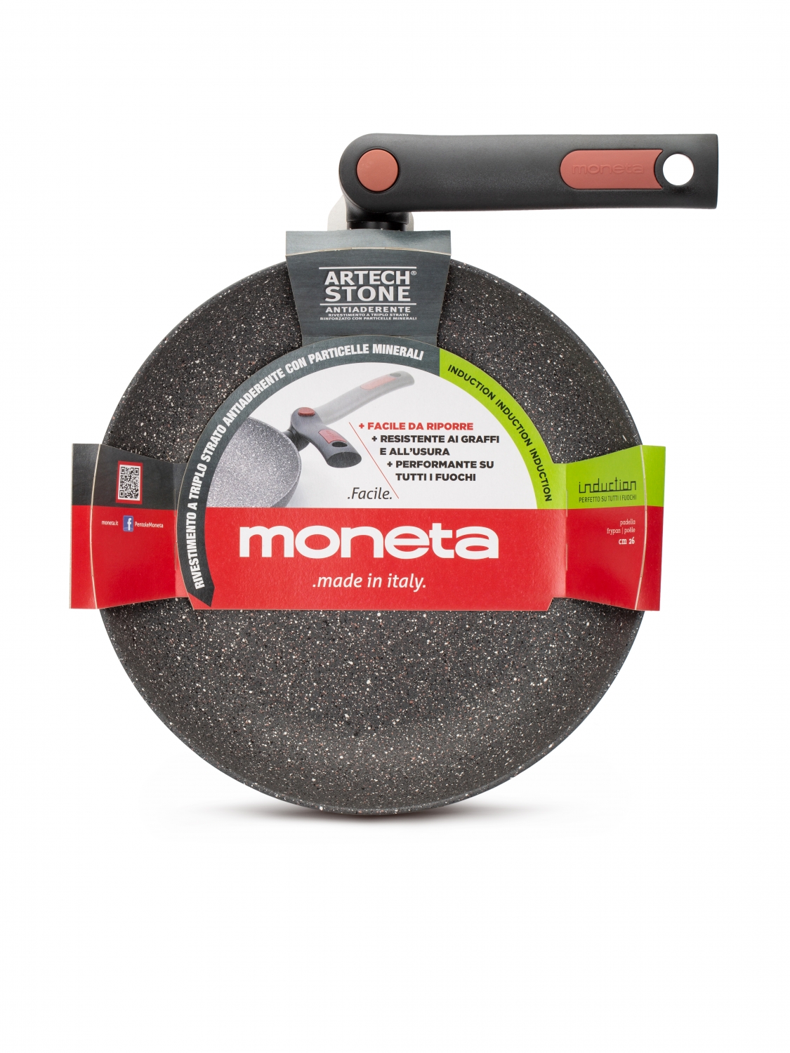 

Сковорода универсальная MONETA Facile 26 см черный M6150126