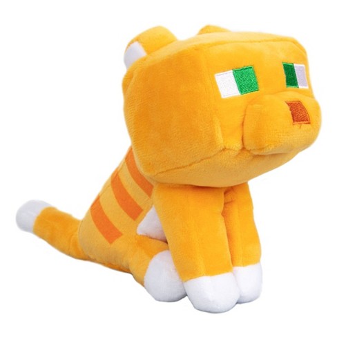 фото Плюшевая игрушка lele оранжевый кот tabby cat из майнкрафт, 18 см