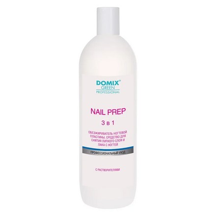 фото Обезжириватель для ногтей domix, nail prep 3 в 1, 1000 мл domix green professional