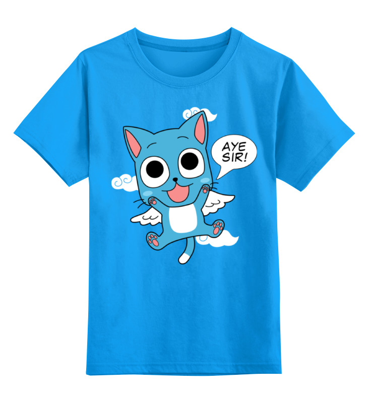 

Детская футболка Printio Хэппи. fairy tail цв.голубой р.140, 0000001428167