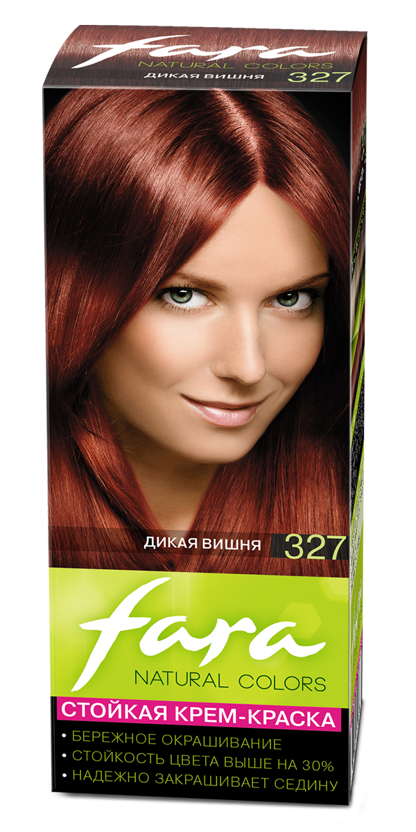 фото Краска для волос «natural colors», тон 327 дикая вишня fara