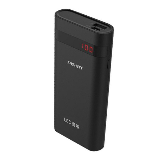 фото Внешний аккумулятор usb pisen ts-d220 power cube (10000mah/2a/lcd) <черный>