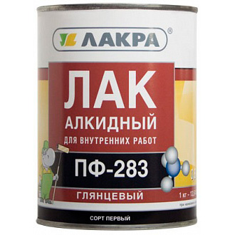 Лак ПФ-283 алкидный Лакра 1,8кг